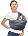 Wallaboo Baby sling Connection, Easy Adjustable and Ergonomic, Newborn 8lbs to 33lbs, Grey