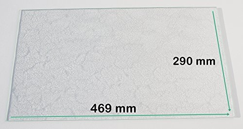 Khlschrank Einlegeboden / Glasplatte / Gemsefach  Strukturglas 4 mm dick  469 mm x 290 mm - Direkt vom Glasereifachbetrieb!!!