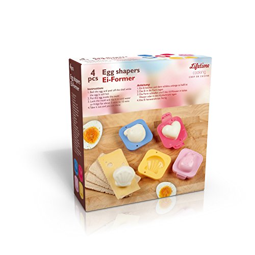 4er Pack Eierformer Eierkocher Eier Kocher Former 4 verschiedene Formen Kunststoff - 2