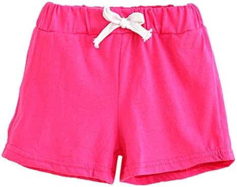 LILICAT Baby Children Shorts❤️❤️LILICAT Summer Children Cotton Shorts Boys and Girl Clothes Baby Fashion Pants Multi-Color Optional (Hot Pink, 6 Years Old)