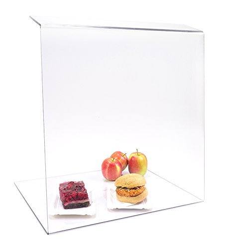 A+H Kunststoffe Spuckschutz Hustenschutz Typ 2 für die Gastronomie aus PETG – Verkaufstheke und Kuchen-Vitrine Glas Klar – Länge 100cm / Stärke 4mm - 3
