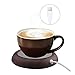Produktbild USB Erwärmung Untersetzer Set Halter Konstante Wärme Tasse, DUBENS USB Tassenwärmer mit Stromversorgung über USB, Kaffee, Tee (Dunkel Holz)