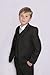 Boys Suit Black Pinstripe Jasper 4y