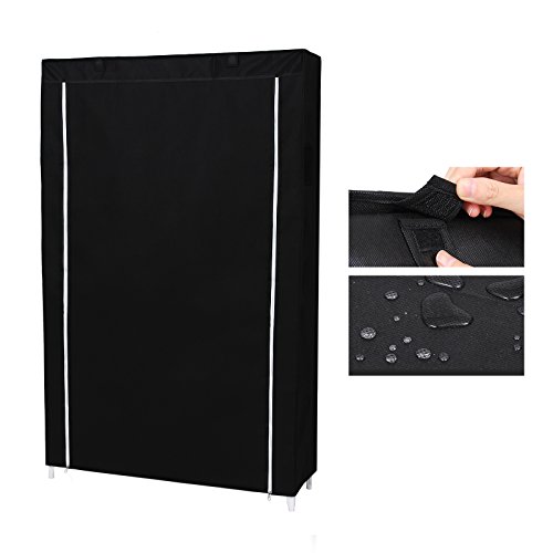 Songmics XXXL 10 Ebenen Schuhregal für 54 paar Schuhe Schuhschrank Stoffschrank schwarz 100 x 28 x 162 cm RXJ00H - 4