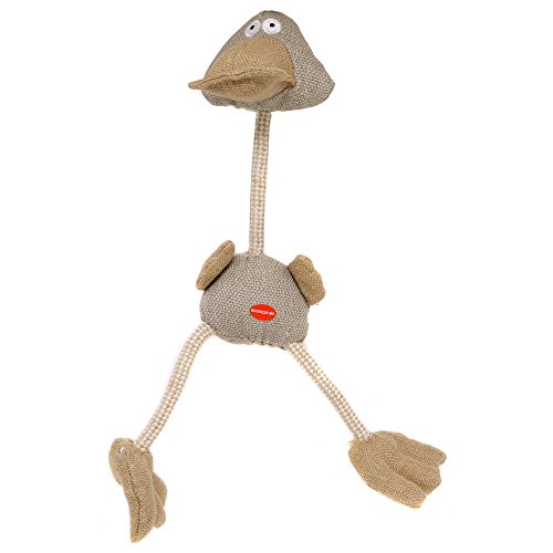 Danish Design Pet Products Daisy The Long Legs Duck Toy (40cm) (Brown/White)