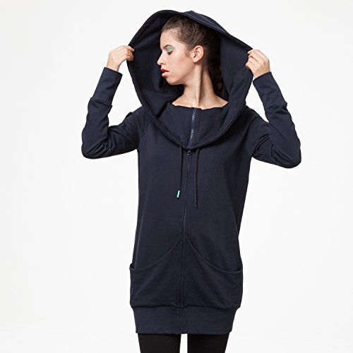 THOKKTHOKK TT1013 Yuki Zipjacket Eclipse Woman aus 100% Biobaumwolle hergestellt // GOTS & Fairtrade Zertifiziert, Größe:S/M - 2