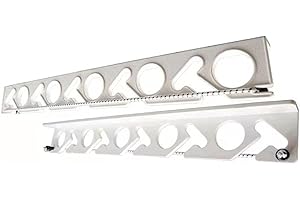 Sahgsa Angelrutenhalter, 2 Stück Rutenständer 10 Angelruten, Wand- oder Deckenhalterung Horizontal/Vertikale Aufhängung mit 10-Loch Angelrutenständer Platz 10 Ruten Garage,