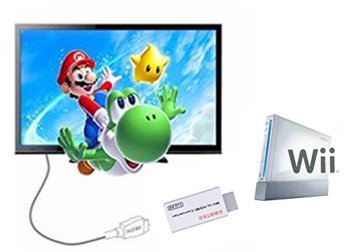 cootec Wii zu HDMI Konverter HD Ausgang Upscaling Video Audio Adapter Schwarz unterstützt alle Wii Anzeigemodi (NTSC 480i, 480p, PAL 576i) - 5