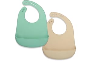 Lilly Moon Silikon Lätzchen Baby, BPA-frei wasserdicht mit Auffangschale, Baby Latz abwaschbar, Silikon Babylätzchen und Kleinkinder Jungen und Mädchen, Babyzubehör