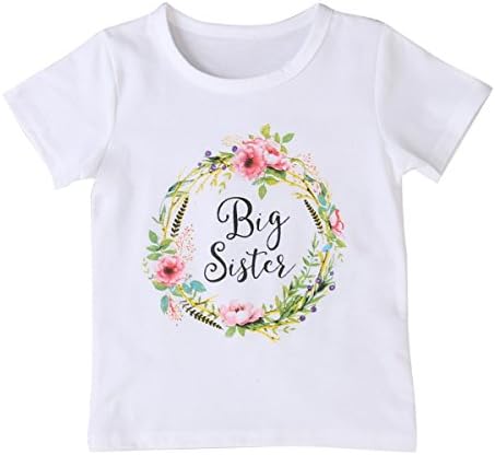 Infant Toddler Baby Girls Cotton Sisters Matching Clothes T-Shirt Tops Outfits