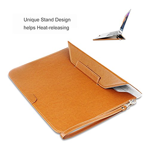 Vakoo MacBook Air 13 Hülle, Ultra Slim Schutzhülle Premium PU-Leder Sleeve Laptop Tasche für Apple MacBook Air (13,3 Zoll) – Braun - 4
