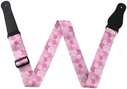 Lemmikki flowers Rose Print Soft Floral Guitar Strap for Girls(Pink)