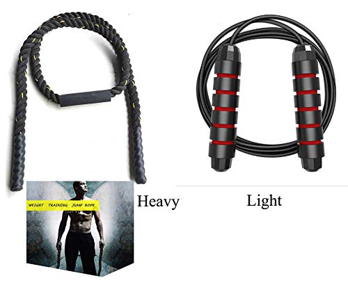 Tonyko Corde à Sauter lestée, Black(1in×9ft)+Red1, Black(1in×9ft)+Red1