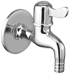 Oleanna Omcnbc Magic Brass Quarter Turn Fittings Nozzle Bib Cock Short Body Taps (Silver, Chrome Finish)