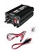 Produktbild Erayak 300W Wechselrichter TÜV Zertifiziert, DC 12V auf AC 230V Spannungswandler, Konverter mit 1 EU Buchse, 1 USB Ports, Zigarettenanzünder Stecker, Autobatterieclips