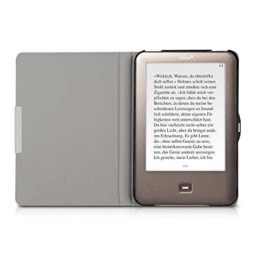 kwmobile Hülle für Tolino Shine / Page – Flipcover Case eReader Schutzhülle – Bookstyle Klapphülle Pusteblume Love Design Schwarz Weiß - 4