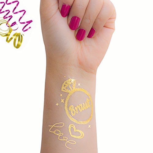Oblique-Unique® Junggesellinnenabschied temporäres Tattoo Set Braut – Team Braut Hochzeit - 2