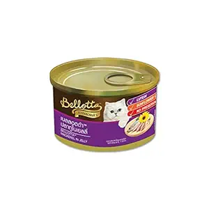 Bellotta Mackerel in Jelly Cat Food Newly Launched in Tin 185g ( Pack of 15 )