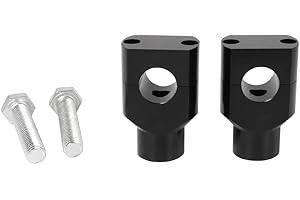 Baceyong 2pcs Motorcycle Handlebar Riser, Universal Fit 7/8 inch 22mm Handle Bar Clamp Risers, Black 22mm (7/8")