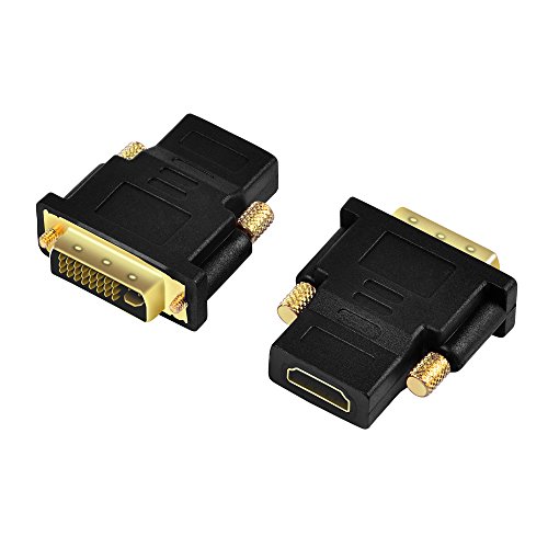V.TOP HDMI auf DVI F/M Adapter (DVI zu HDMI, 1080p, Schwarz)