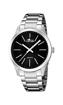 Lotus - 15959/3 - Montre Homme - Quartz - Analogique - Aiguilles lumineuses - Bracelet Acier inoxydable Argent