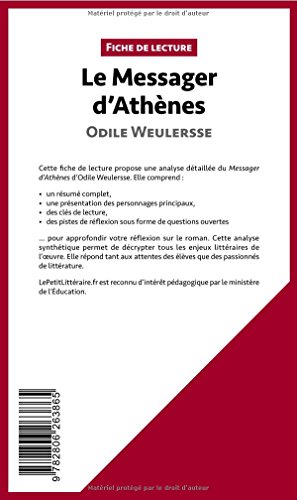 Couverture du livre de Le Messager d'Athènes d'Odile Weulersse: Résumé complet et analyse détaillée de l'oeuvre
