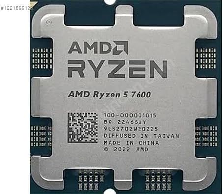AMD Ryzen 5 7600X 4.7 GHZ Soket AM5 38MB Cache 105W İşlemci Tray (Kutusuz,Soğutucusuz) - Görsel 6