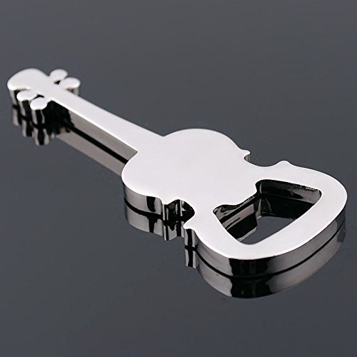 niceeshop(TM) Kreative Musik Gitarre Metall Flaschenöffner (Silber) - 3