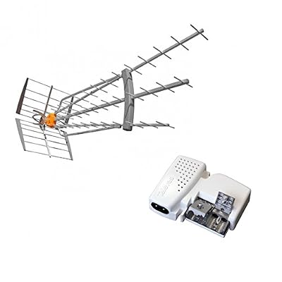 TELEVES Pack Antenne DAT HD Boss 790 LR 4G LTE 19dB Spécial Réceptions Difficile TNT UHF + ALIM s