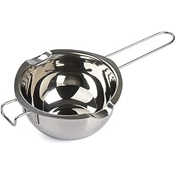Marsheepy Casserole de Bain-Marie Universelle en INOX, pour Faire Fondre du Beurre, du Chocolat, du Sucre ou du Fromage (Acier 18/8)