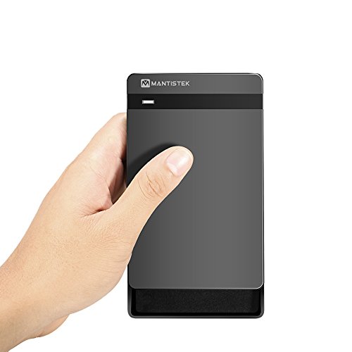 MantisTek Hard Drive Disk HDD 2.5 Inch USB 3.0 Ultra Slim Externes Gehäuse mit usb 3.0 Kabel optimiert für 9,5mm 7mm 2,5“ SATA HDD und SSD, Unterstützung für UASP SATA III, Tools-frei - 7