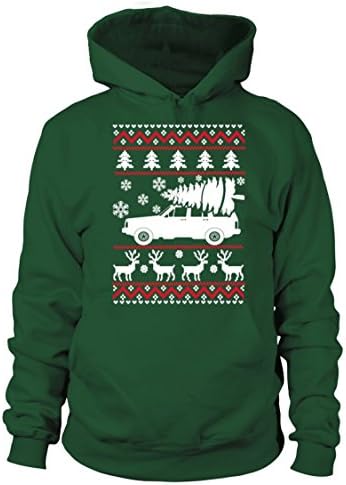 teezily Jeep Cherokee Xj Ugly - Hoodie Unisex - Mens Womens - Green Bottle