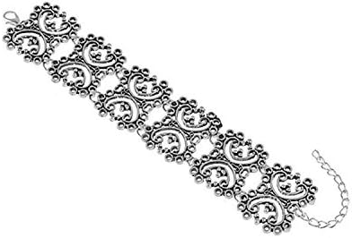 Young &amp; Forever Tribal Muse Bohemian Antique Silver Carving Hollow Bracelets for Women Girls B488