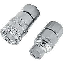 VEVOR Hydraulische Snelkoppelingen Set 4 Stuks 1/2 Inch - Platte Kop, Stofdicht