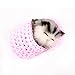 Price comparison product image HENGSONG Cute Simulation Sleeping Cat Toys with Sound Mini Kittens Cat Toys Doll Plush Toys Birthday Gifts Christmas Decoration (Pink)
