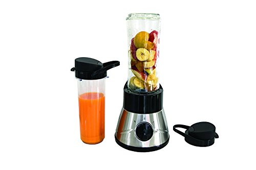 Profi Mix&Go Steel Smoothie Maker / Standmixer (400 Watt), Mixer mit 21.000 U/min max., inkl. Self Clean Funktion, inkl. 1x BPA-freie Trinkflasche 600ml, edelstahl - 4
