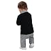 ZOEREA Toddler Infan Baby Boy Suit Formal Party Baptism Wedding Tuxedo 2pcs Outfit Sets Black Jacket and Stripe Onesies Romper 3-18 Months