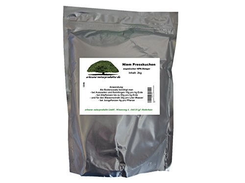 Niempresskuchen 2kg organischer NPK Dünger , fein gemahlen Niem Presskuchen - 2