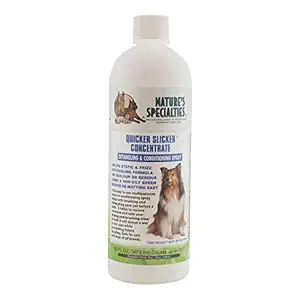 Nature's Specialties Quicker Slicker Conditioner Concentrate for Dogs Cats, Non-Toxic Biodegradeable, 16oz