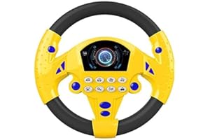 SHANGMAOYO Giocattolo di Simulazione del Volante di Piccole Dimensioni, Volante Giocattolo con Musica di luci, Giocattolo di Sedile per Auto del Volante di Simulazione per Bambini (B)