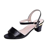 Moserian Fashion Lady Volltonfarbe Wild Fish Mouth Buckle Wear Sandaletten mit hohen Absätzen