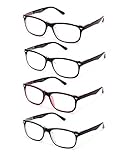 PACK DE 4 UNIDADES: Ten siempre a mano tus gafas. Podrás tener unas en cada lugar para cuando lo necesites, ya sea en casa, trabajo, coche, oficina. Colores: Morado, Azul, Rojo, Transparente