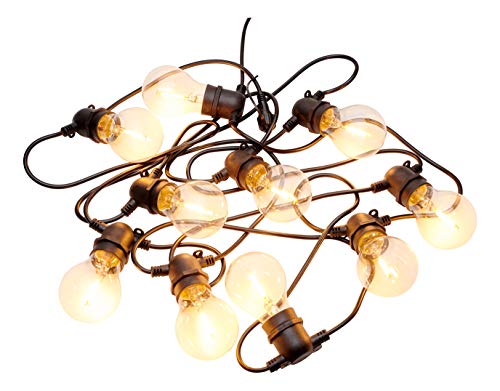 Sirius Luz Cadena Tobias Ampliación 10 LED cristal transparente exterior 4,5 m NEGRO
