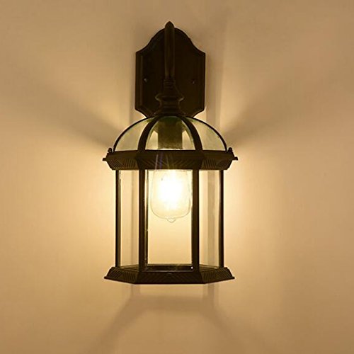 Preisvergleich Produktbild ^ HUWAI @ - Außenwandleuchte Europäische Garten Wandleuchte Gartenlampe Wasserdichte Balkon Außenleuchte Villa Wand hängende Aluminium Wandleuchte