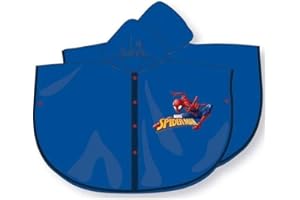Arlis Poncho Bleu Spider Man pour la pluie pour Enfant 3 4 6 8 Ans - Vetement Garçon Impérmeable Protection Neige - Cape de Pluie Capuche et Boutons Homme Araignée