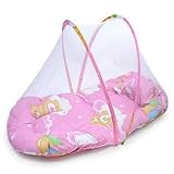 Single Reisebett für Kinder blau/rosa (rosa)