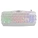 Produktbild Thread_de® Feuerwerks-Wolf K3 USB verdrahtete glühende bunte LED-hintergrundbeleuchtete Multimedia-PC-Roboterempfindungs-Spiel-Tastatur (Weiß)