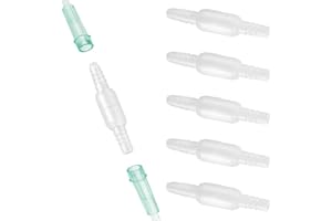DIFLAX 5 Pezzi Connettore per tubi di ossigeno, connettori girevoli per tubi, connettori per tubi O2 impediscono la torsione del tubo, per promuovere la sicurezza e il comfort del
