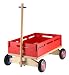 Produktbild Bikestar Original Kleiner Kinder Spielzeug Holz Bollerwagen Transportwagen Handwagen mit Gummibereifung  Natur Holz Edition  Erdbeeren Rot