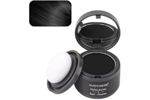 Maycheer Powder hair sahdow, Sombra de pelo, retoca raíces polvo, entradas y línea del cabello. Instantáneo unisex. Color Gris Oscuro